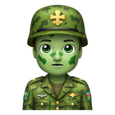 A Minecraft creeper from the military sticker
