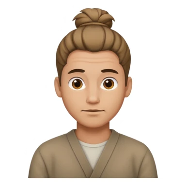 bun haired man sticker