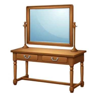 table with mirror sticker