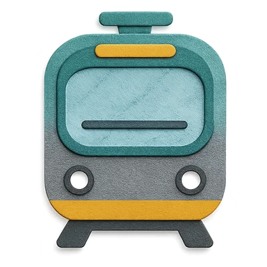 futuristic subway, paper craft style sticker
