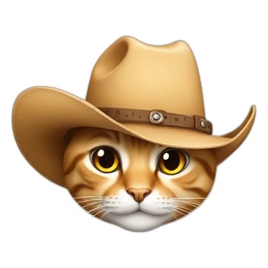 cat with cowboy hat sticker