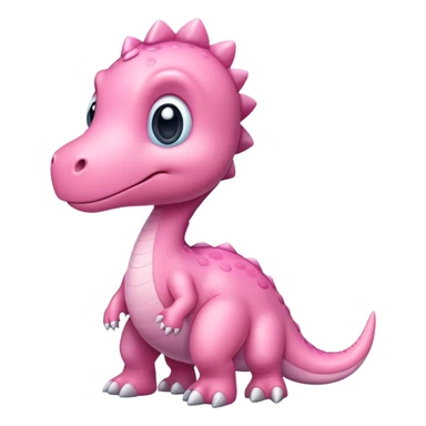 baby pink dinosaur sticker