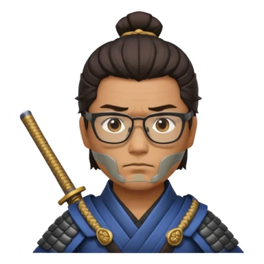 gözlüklü zırhlı samuray sticker