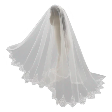 White wedding vail sticker