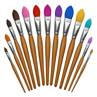 artist brushes sticker