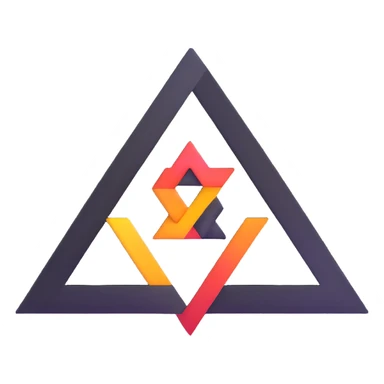 modern geometric logo sticker