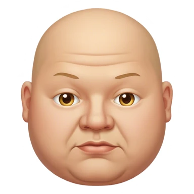 Fat bald man sticker