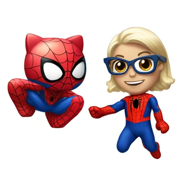 hello kitty and spiderman sticker