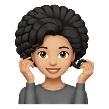 lightskin black lady doing her hair sticker