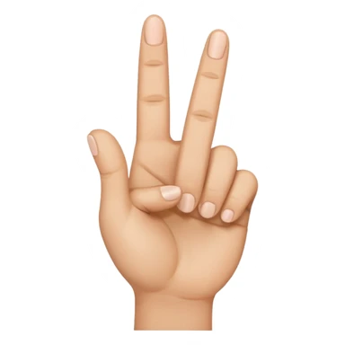 Two fingers hand middle to be on and others off sticker