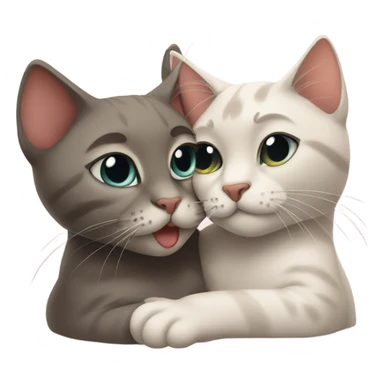 two cats in love sticker