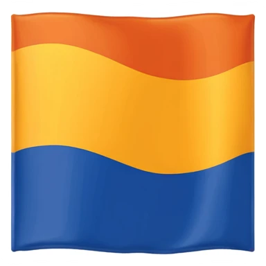 a flag with these colours : 🧡💛🤍🩵💙 from up to down sticker