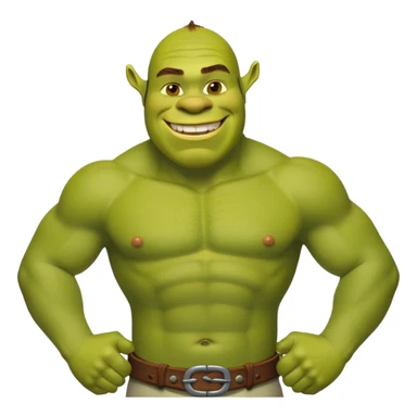 Gigachad shrek sticker