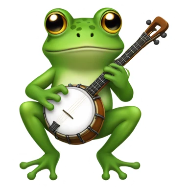 Frog playing a banjo sticker
