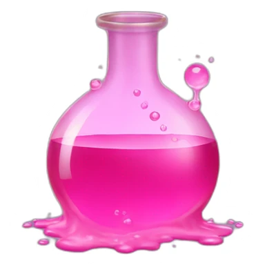 pink potion bubbling sticker