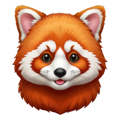 Panda vermelho só a cabeça  sticker