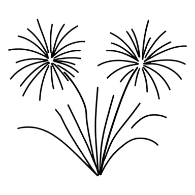 Happy birthday fireworks sticker