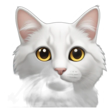 cute white main coone sticker