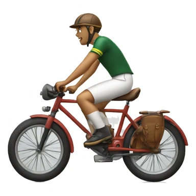 polo player on bike sticker