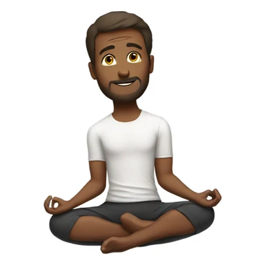 Guy doing yoga sticker