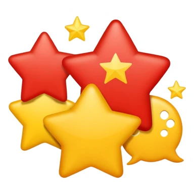 speech bubble with Chinese flag colors sticker