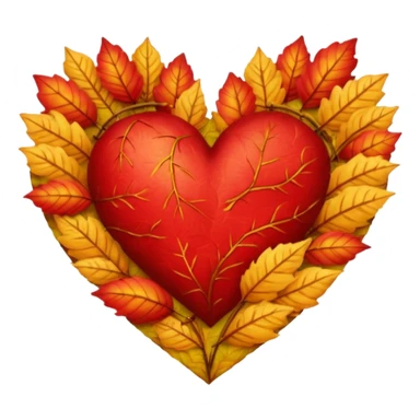 autumn-themed heart sticker
