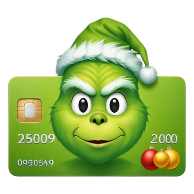 Grinch Credit Card sticker