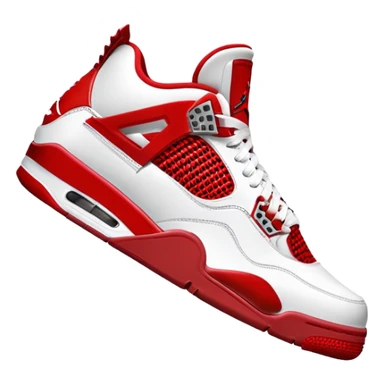  red air Jordan 4 red midsole red bottom  sticker