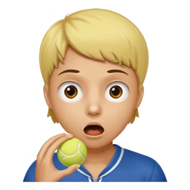 eating tennis balls sticker