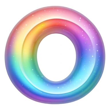 glossy Pastel iridescent rainbow crystal crescent sticker