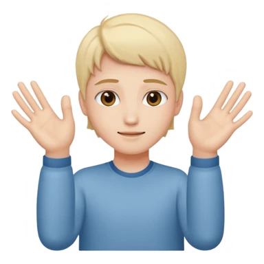 Person doing uwu hands sticker