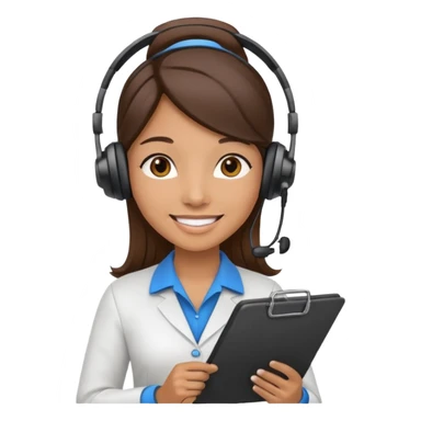 Event Planner Holding A Clipboard And Headset sticker