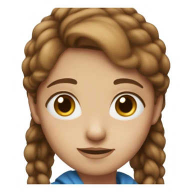 Blue eyed girl with Brown hair  sticker