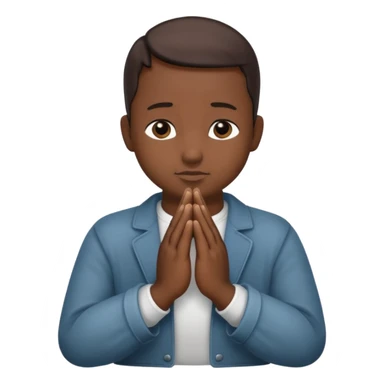 Black praying hands sticker