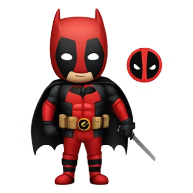 Batman Deadpool dresh sticker