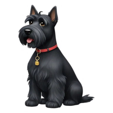 dog scottish terrier full body sticker
