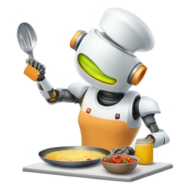 a robot cooking sticker