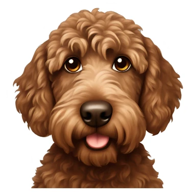 brown labradoodle sticker