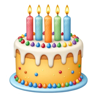 Birthday cake sticker