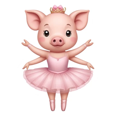 Balerina pig sticker