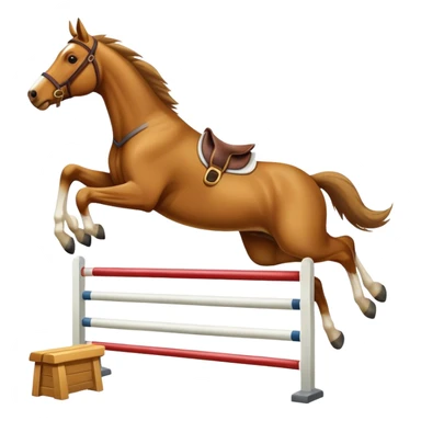 horse jumping over a dog sticker
