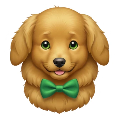 dog with a green bow tie sticker