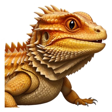 A hyper-realistic bearded dragon  sticker