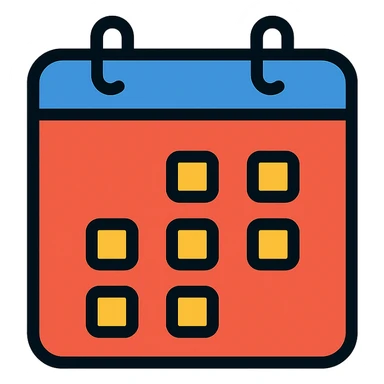 calendar icon, professional modern style, clean lines, suitable for business use sticker