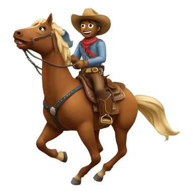 cowboy man riding a horse sticker