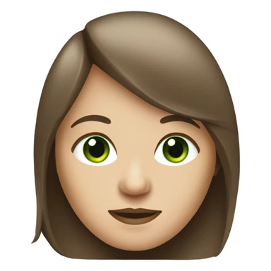 psychologist white woman with long brown hair and green eyes sticker