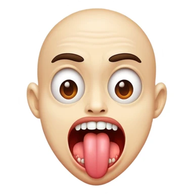 Freaky tongue out sticker