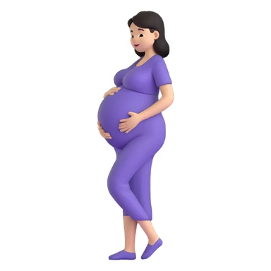 pregnant woman expecting a baby sticker
