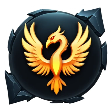 phoenix rune black  sticker