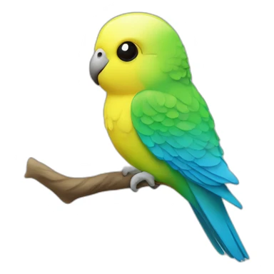 budgerigar in glass sticker